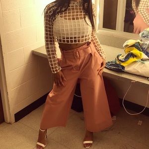 White fringe crop top